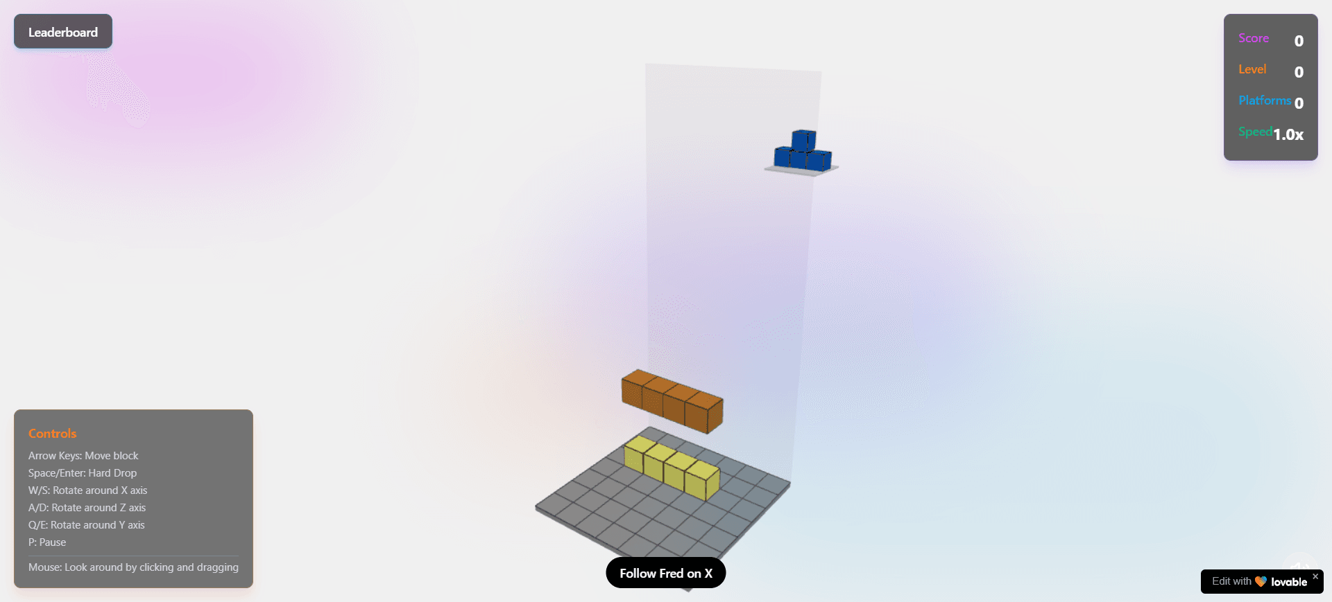 3D Tetris screenshot